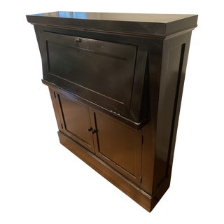 Early 20th Century American Ebony Bar Cabinet For Sale