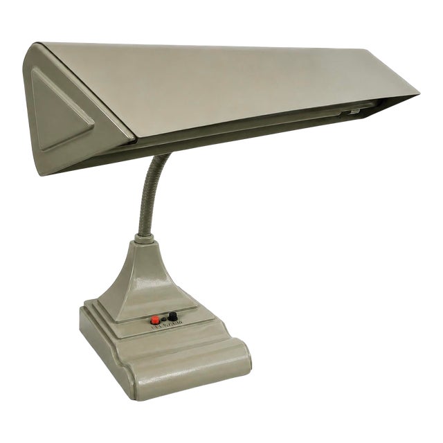 Vintage Mid-Century Modern Art Specialty Co. Flexarm Industrial Fluorescent Desk Lamp, Chicago For Sale