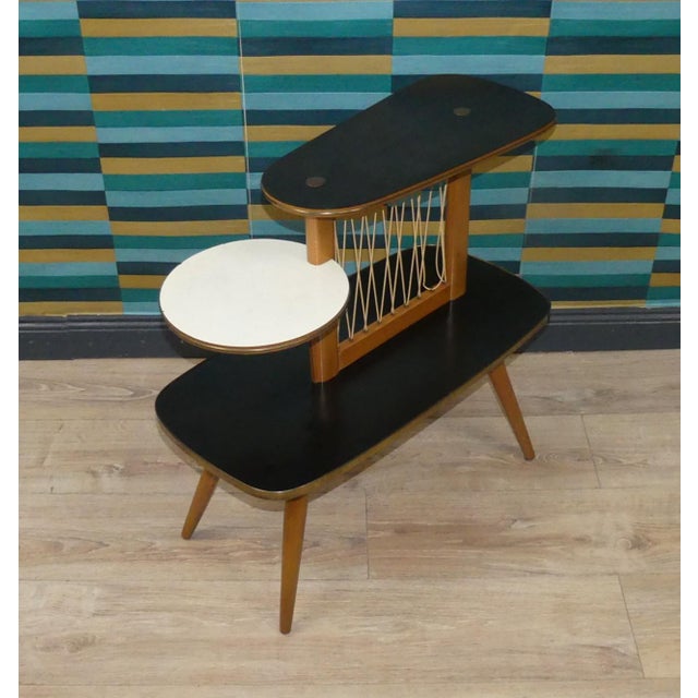 Large Tiered Flower Stand in Two-Tone Black, 1960s For Sale - Image 13 of 13