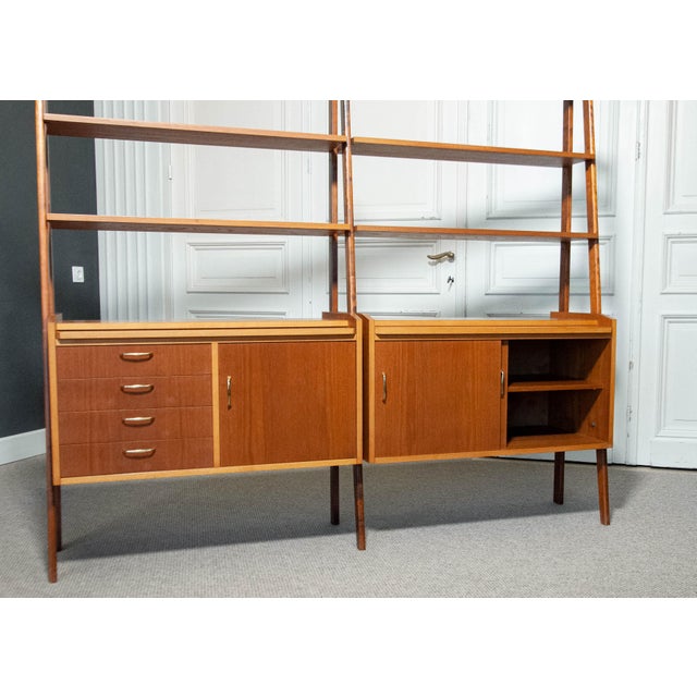 Early Scandinavian Double Wall Unit, 1950s For Sale - Image 6 of 11