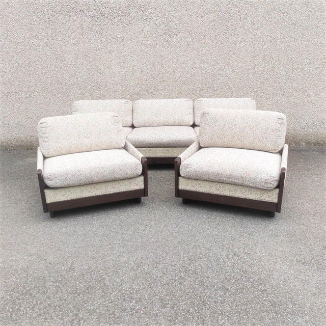 Set of 2 armchairs and a Cassina sofa, model no. 920, designed by Afra and Tobia Scarpa. The sofa, composed of 3 modular...