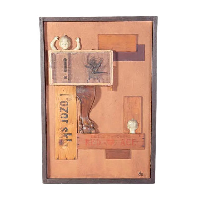 Pop Art Caution Glass by Michal Cizek, 1985 For Sale