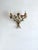 Italian Hand-Painted Tôle Rose Bouquet Two-Light Wall Sconce, 1950s For Sale - Image 6 of 15