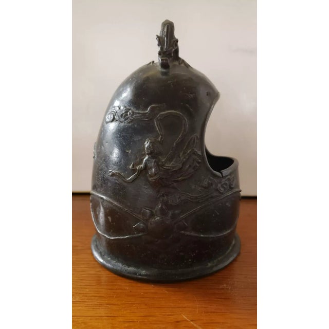 Brown Mid to Late 19th Century Chinese Bronze Bell Shaped Chang‘e Motif Incense Censer For Sale - Image 8 of 8