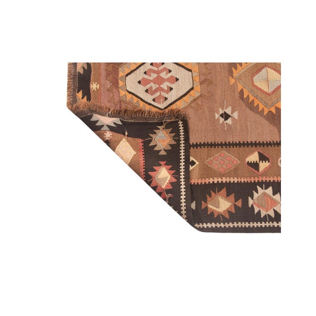 1960s Decorative Vintage Turkish Kars Kilim - 7`2" X 12`2" For Sale - Image 5 of 6