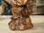 Wood Pair of Antique French Carved Pine Busts of a Boy and a Girl, Circa 1900 For Sale - Image 7 of 18