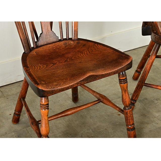 English 19th Century Oak Windsor Chairs - Set of Four For Sale - Image 10 of 12