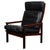Black High Back Lounge Chair by Illum Wikkelsø for N. Eilersen, 1960s For Sale - Image 8 of 8
