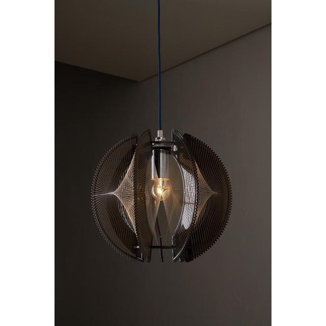1970s Acrylic Glass and Nylon String Pendant by Paul Secon for Sompex, 1970s For Sale - Image 5 of 11