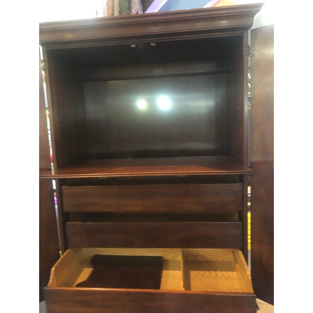 Brown Statton Furniture Vintage Armoire Tv Cabinet For Sale - Image 8 of 10