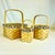 1980s Vintage Boho Chic Americana Arts & Crafts Maple Slat Holiday Accent Baskets - Set of 3 - 4th of July For Sale - Image 9 of 11