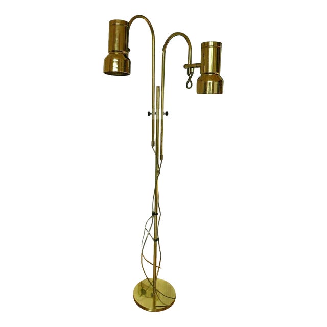Floor Lamp in Brass from Frandsen, Denmark, 1970s For Sale
