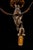 Early 20th Century Triple-Arm Japanned Copper Gooseneck Chandelier For Sale In Chicago - Image 6 of 7