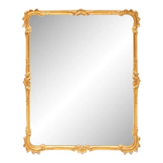 Regence Style Gilt Mirror With Beveled Detail For Sale