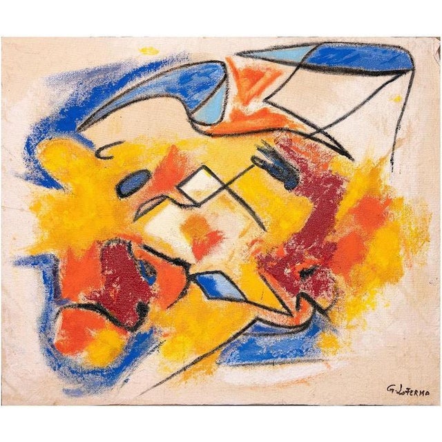 Giorgio Lo Fermo, Red Flame, 2020, Oil Painting on Canvas For Sale - Image 4 of 4