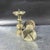 Pair of Vintage Bronze Candlesticks, Traditional Pricket Candle Holders, Chinoiserie Altar Decor For Sale - Image 4 of 10