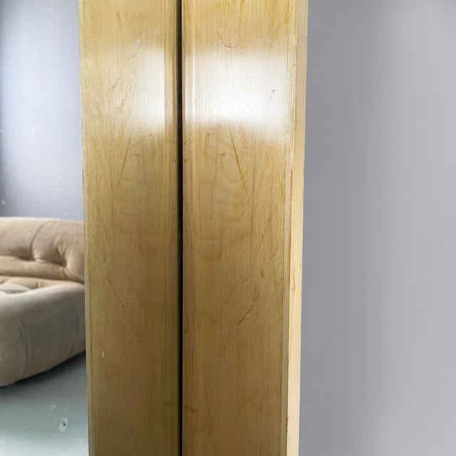 Art Deco Italian Full-Length Floor Mirror in Light and Black Wood, 1930s For Sale - Image 13 of 18