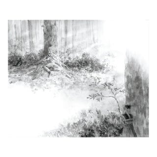 Original Fine Art Titled "Piper" by Artist Abby Olsen Ink on Paper, the Secret Garden Collection For Sale