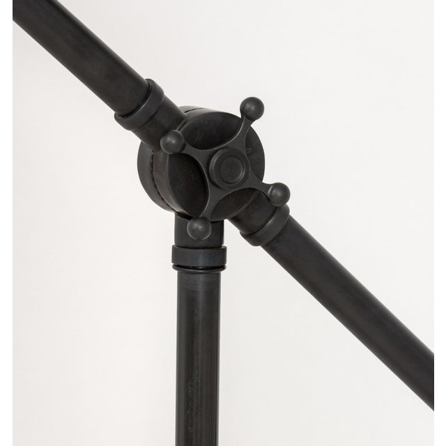 Metal Restoration Hardware "Rowen" Floor Lamps, Pair For Sale - Image 7 of 9