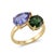 2020s Natural Tourmaline & Tanzanite Ring in 18k Gold For Sale - Image 5 of 7