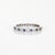 Diamond Sapphire Eternity Ring Size 4.75 Vintage 14k White Gold Band Fine Jewelry For Sale - Image 4 of 5