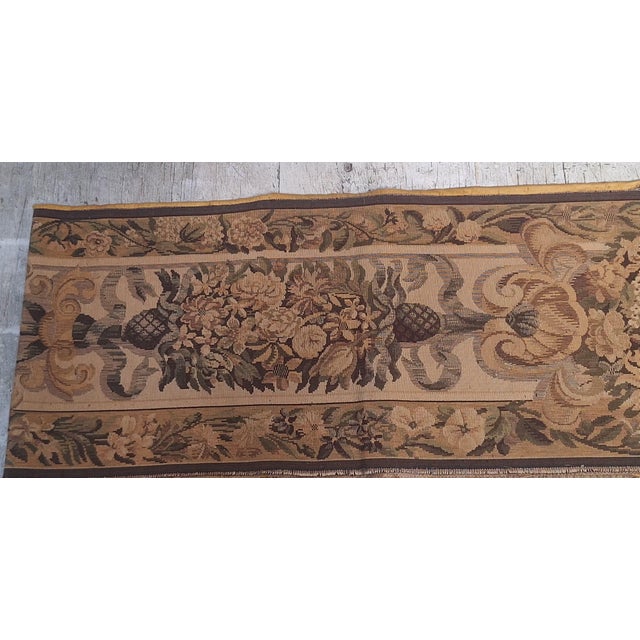Beige Antique French Aubusson-Style Tapestry Architectural Border Panel For Sale - Image 8 of 9