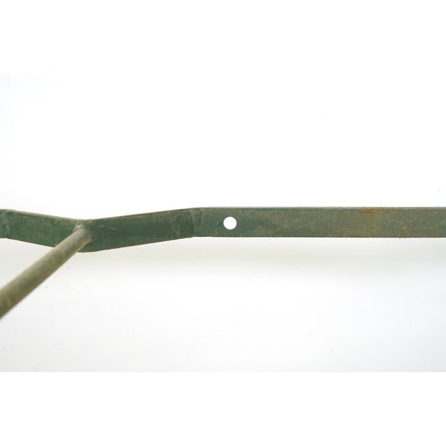 French 1940s Green & Gold Wrought Iron Console Base For Sale - Image 6 of 9