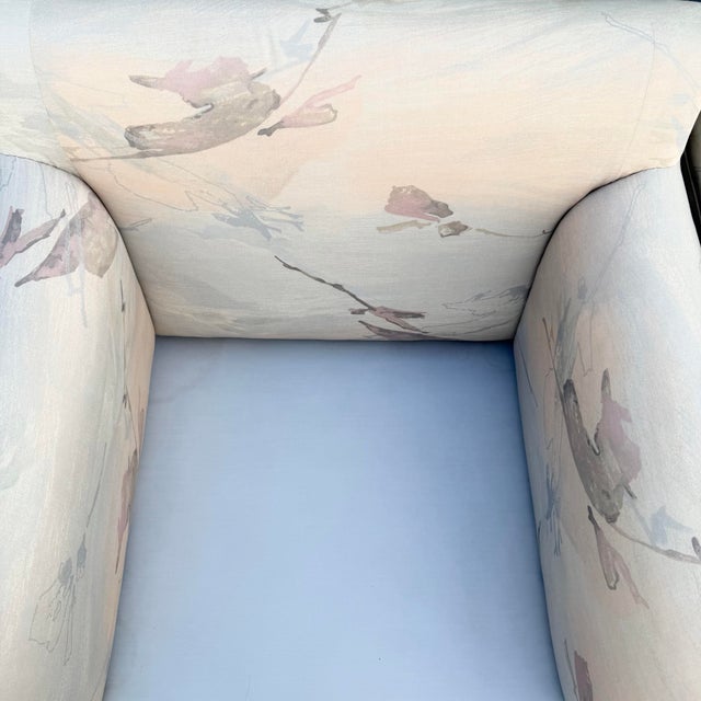 Postmodern Pink and Blue Ropped and Skirted Lounge Chairs - A Pair For Sale - Image 10 of 11