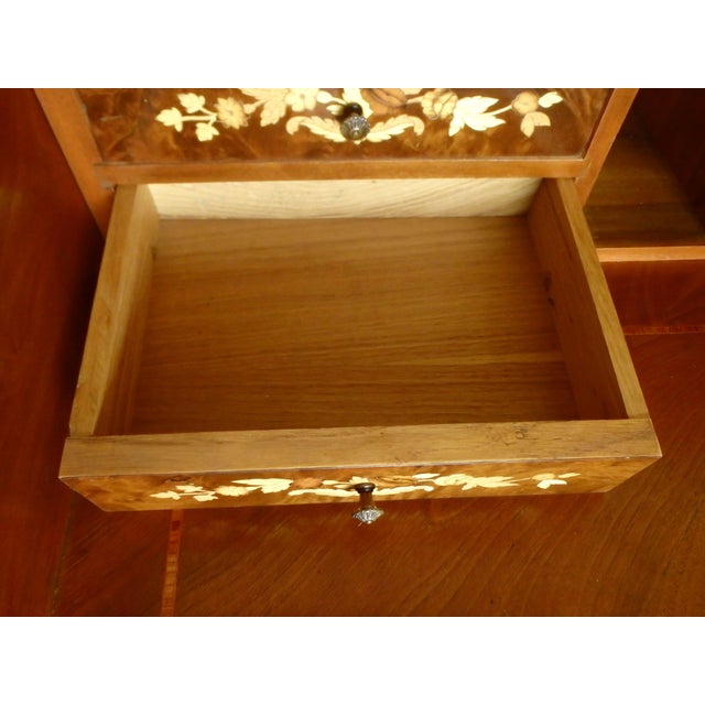 Ladies Secretaire with Flowers and Birds, 1890s For Sale - Image 13 of 18