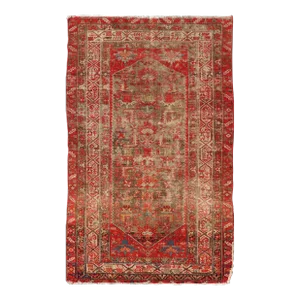 Antique Distressed Persian Malayer Rug by Keivan Woven Arts With Medallion