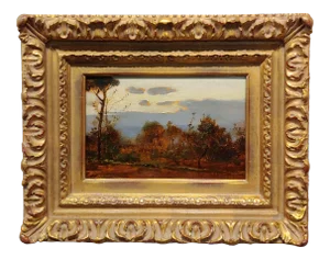 Charles Caryl Coleman -Study View of Capri at Sunset - 1885 Oil Painting