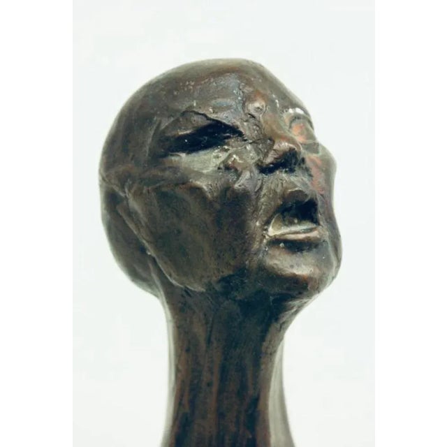 Vintage Bronze Abstract Bust Sculpture (7.25” High) For Sale - Image 6 of 8