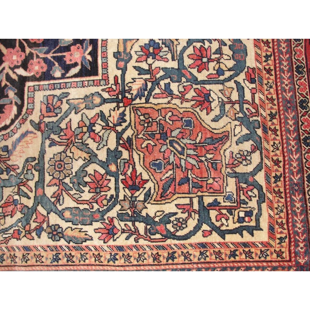 Textile Antique Persian Feraghan Sarouk, 10'6" × 14'6" For Sale - Image 7 of 10