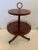 Brown Antique 2 Tier Mahogany and Tooled Leather Side Table For Sale - Image 8 of 13
