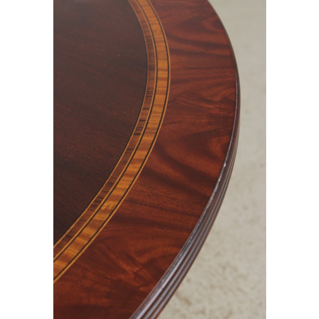 Henkel Harris Model 2235 Mahogany Inlaid Dining Table For Sale - Image 11 of 18