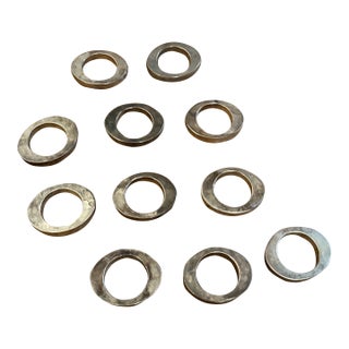 1970s Collection of Heavy Silver Napkin Rings- Set of 11 For Sale