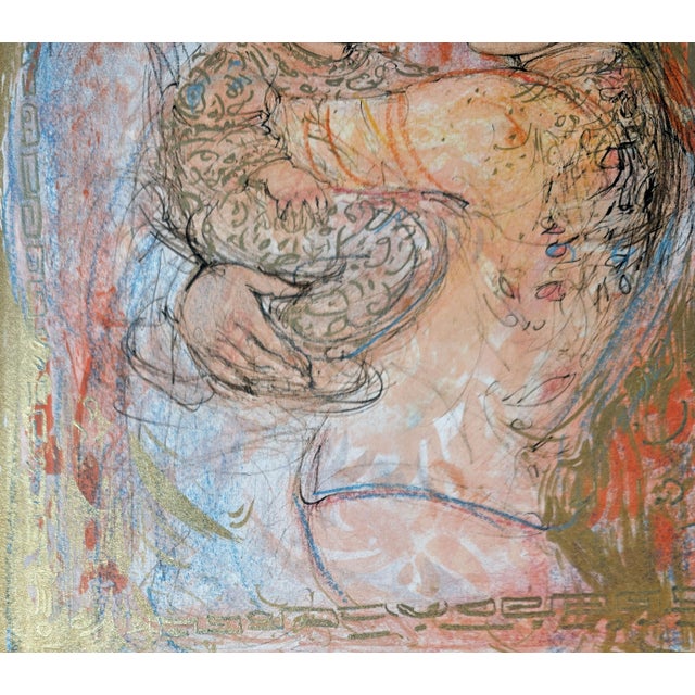 1980s Edna Hibel "Family" - Signed Lithograph - 12.5x20 - Family and Child Portrait Unframed For Sale - Image 5 of 6