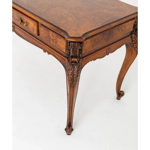 Wood French Style Burr Walnut Centre Table, 1920s For Sale - Image 7 of 8