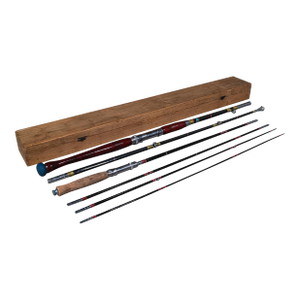 Vintage Cased Fishing Rod Set, Japanese, Cased, 8ft, 6ft, Mid Century, Pigeon