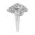 Early 21st Century .925 Sterling Silver 1/5 Cttw Miracle-Set Diamond Heart Cross-Over Bypass Ring (I-J Color, I2-I3 Clarity) - Size 6 For Sale - Image 5 of 7
