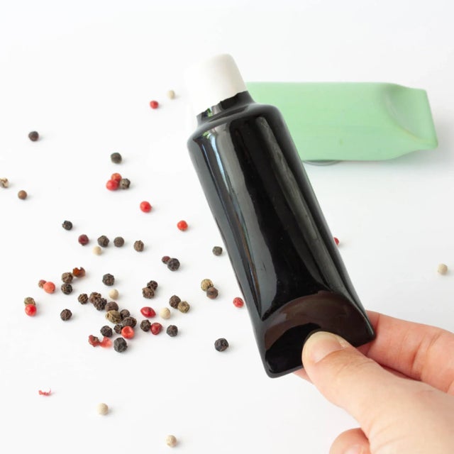 Black Paint Tubes Salt and Pepper Shakers, 1970s, Set of 2 For Sale - Image 8 of 11