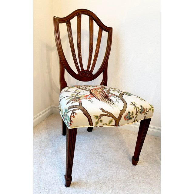 Late 20th Century Baker Historic Charleston Collection Set of Eight Carved Shield-Back Chairs For Sale - Image 10 of 18