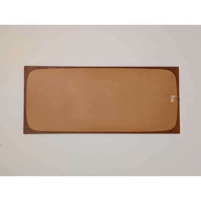 Mid-Century Modern Mid-Century Danish Teak Hanging Wall Mirror by Aarhus Glasimport For Sale - Image 3 of 7