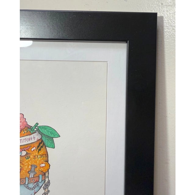 Orange 1990s Original Adam Ballinger Cartoon Caricature Orange Gangster Illustration Painting For Sale - Image 8 of 11