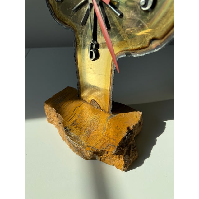 Brass Mid-Century Brass Finish Saguaro Cactus Sculptural Clock For Sale - Image 8 of 8