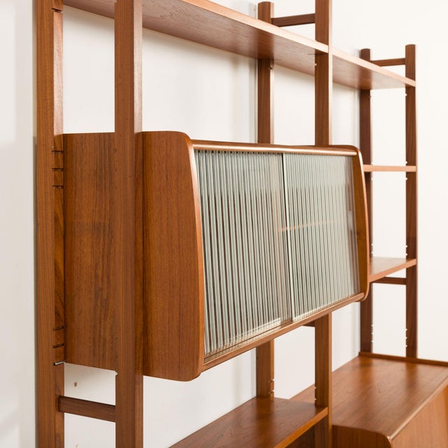 Scandinavian Free-Standing Teak Wall Unit, Norway, 1960s For Sale - Image 9 of 18