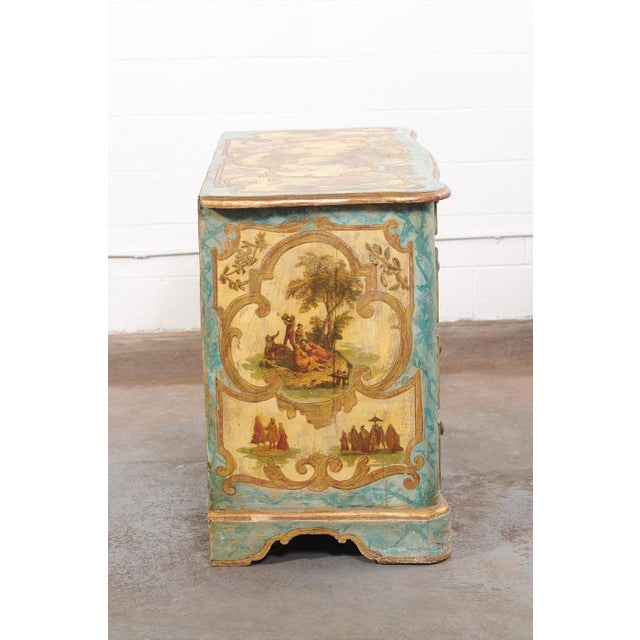 18th C Italian Lacca Povera Chest From Italy For Sale In Atlanta - Image 6 of 13