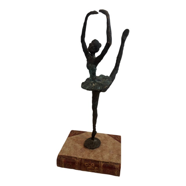 Maitland Smith Bronze of a Ballerina on a Book For Sale