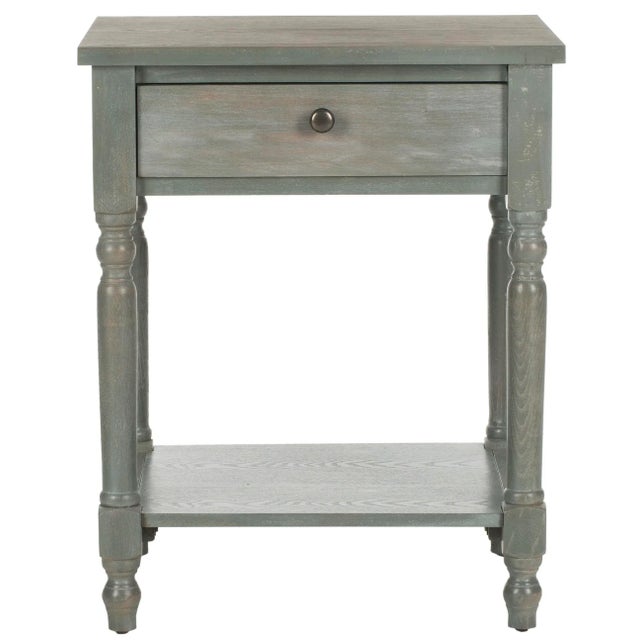 2020s Gray Nightstand With Storage Drawer, French Grey For Sale - Image 5 of 5