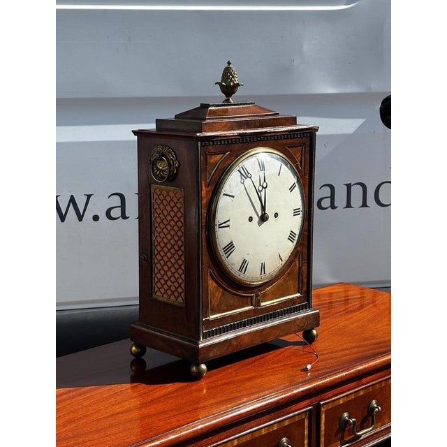 Regency Mahogany Fusee Bracket Clock by Alex Mitchell of Glasgow, 1820 For Sale - Image 5 of 18